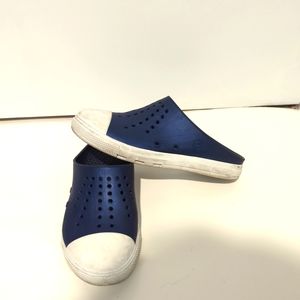 Buddy Colzulo Slip On Shoes Size Women's 7 Made in Italy Navy Blue White